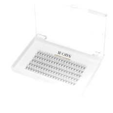 Ресницы накладные пучковые WoBs Crease cross 5 лент, 100 шт (10d07mm12)