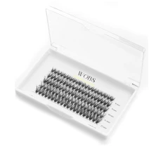 Ресницы накладные пучковые WoBs Crease cross 5 лент, 100 шт (20d07mix)