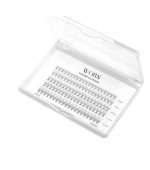 Ресницы накладные пучковые WoBs Crease cross 5 лент, 100 шт (10d07mixFOXY)