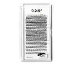 Ресницы накладные пучковые WoBs FISH TAIL 20F 0.07 12 лент mix, 120 шт