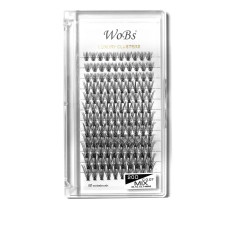 Ресницы накладные пучковые WoBs Crease cross 20D 0.07 12 лент mix, 120 шт