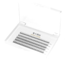 Ресницы накладные пучковые WoBs FISH TAIL 5 лент, 200 шт (10D FI007mix)