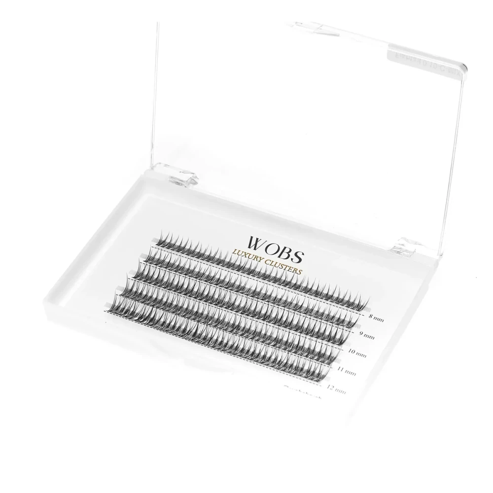 Ресницы накладные пучковые WoBs FISH TAIL 5 лент, 200 шт (20D FI010mix)
