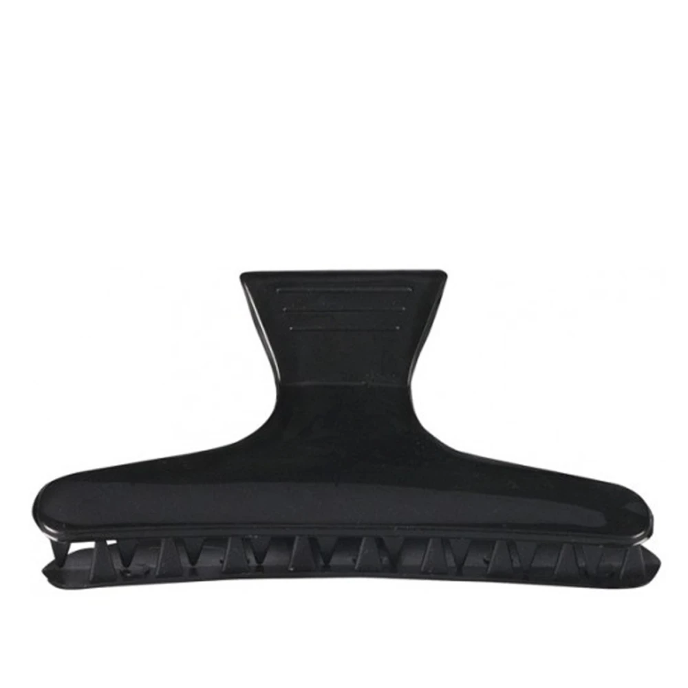 Затискач пластиковий для волосся чорний 12 шт