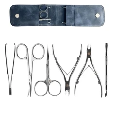 Набор инструментов OLTON 6 ед. (Синий) (кусачки М + кусачки XS + ножницы 100мм + ножницы для ногтей + топорик + пинцет)