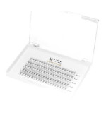 Вії накладні пучкові WoBs Crease cross 5 стрічок, 100 шт (10d07mix Sunray)