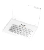 Ресницы накладные пучковые WoBs Crease cross 5 лент, 100 шт (10d07mix Sunray)