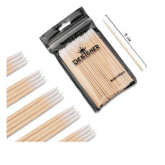 Палочки-микростики деревянные, хлопчатобумажные 9 см, 100 шт.