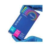 Рукавички Нітрилові Темно-сині SanGig (M)