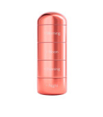 Таблетниця металева Perla Helsa , чотири ділення, з логотипом (рожева)