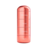 Таблетница металлическая Perla Helsa , четыре деления, с логотипом (розовая)