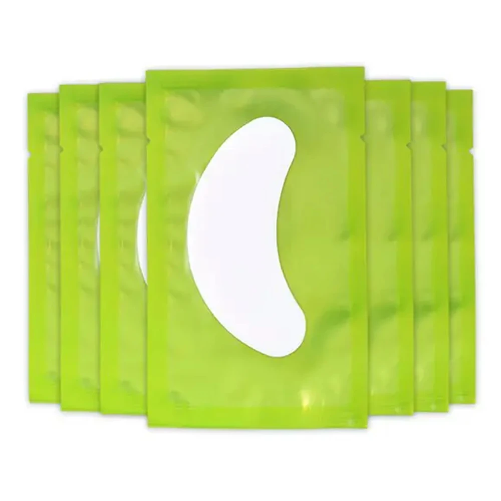 Патчі гідрогелеві для нарощування вій, 50 шт (Зелені)