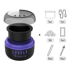 Набір з воскоплавом Міні USB Lovely Brows (Фіолетовий)