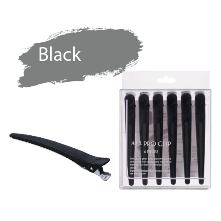 Зажим для волос (yoU)nique (AIVIL PRO CLIP Black 6 шт.)