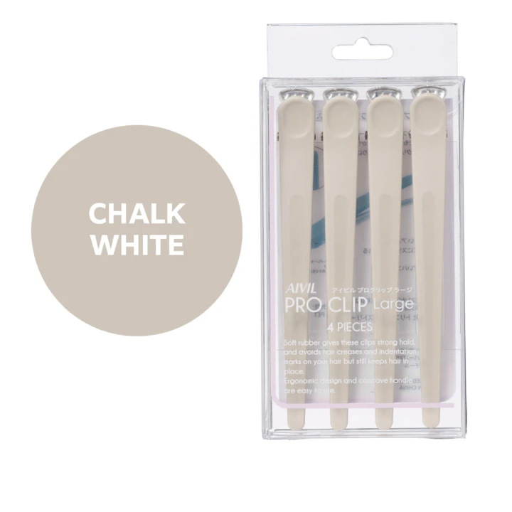 Зажим для волос (yoU)nique (AIVIL PRO CLIP LARGE Chalk White 4 шт.)