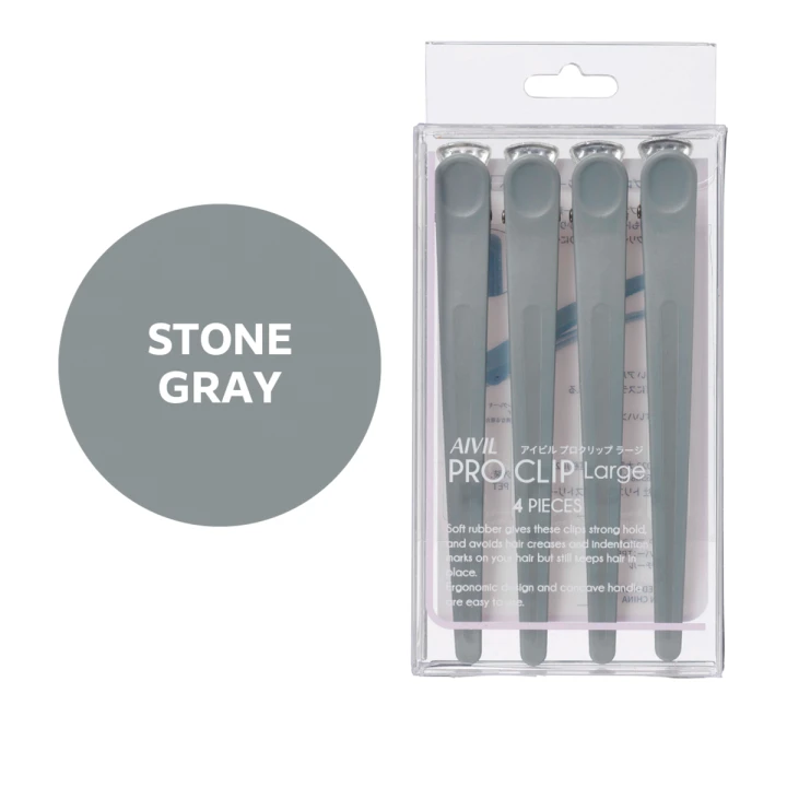 Зажим для волос (yoU)nique (AIVIL PRO CLIP LARGE Stone Grey 4 шт.)