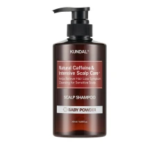 Шампунь против выпадения Natural Caffeine & Intensive Scalp Care Shampoo Baby Powder 500 мл