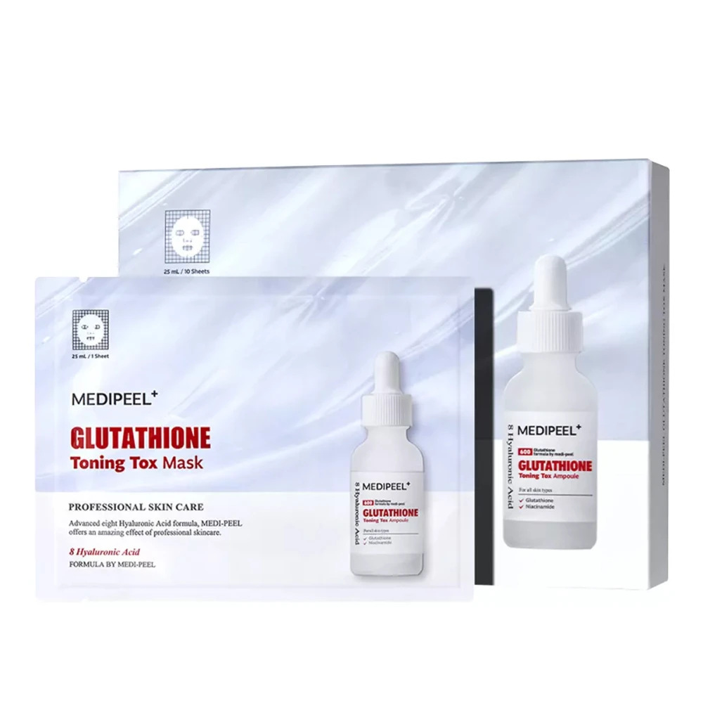 Маска для обличчя відбілююча тонізуюча GLUTATHIONE TONING TOX MASK