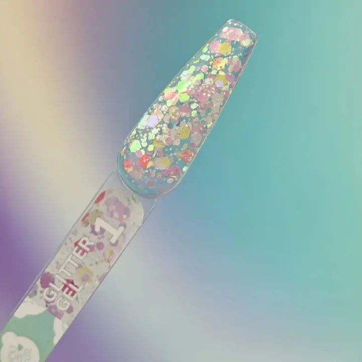 Блесточки для ногтей You Are Cute Glitter Gel, 5 мл (001)