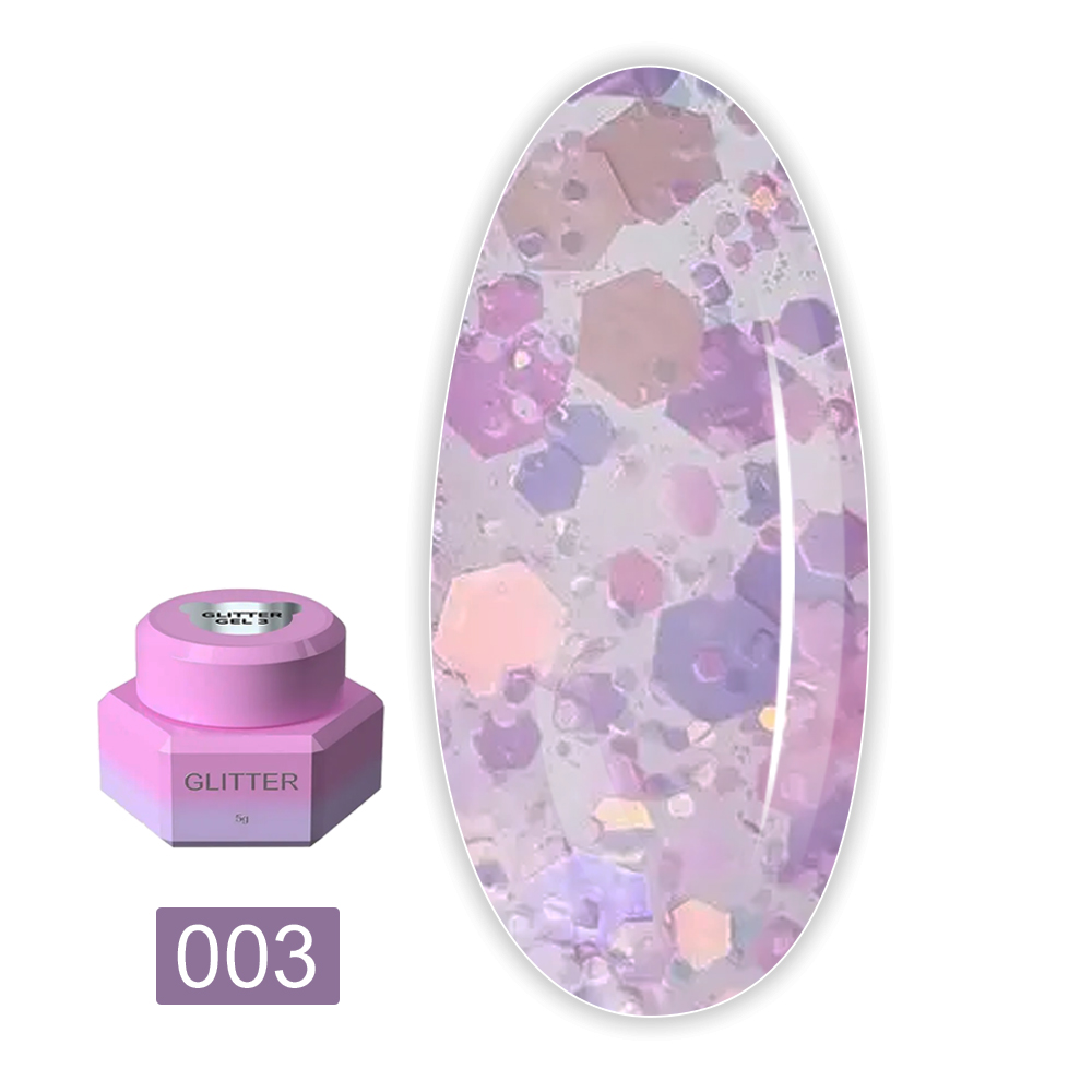 Блесточки для ногтей You Are Cute Glitter Gel, 5 мл (003)