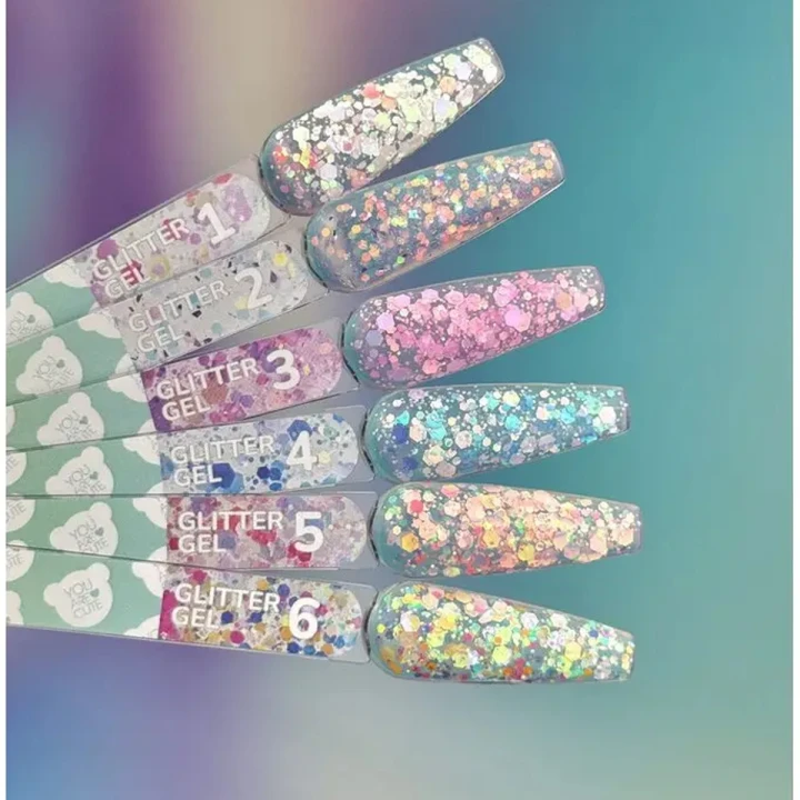 Блесточки для ногтей You Are Cute Glitter Gel, 5 мл (006)