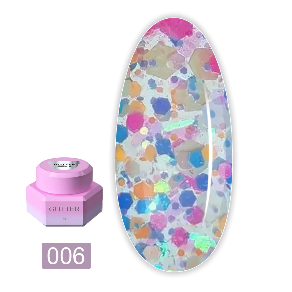 Блесточки для ногтей You Are Cute Glitter Gel, 5 мл (006)