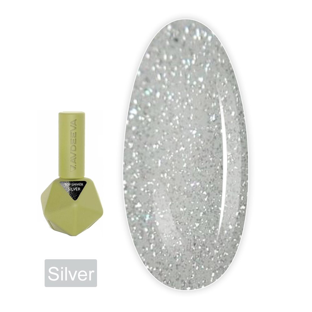 Топ для гель-лака Victoria Avdeeva Тор Shimmer Silver 12 мл