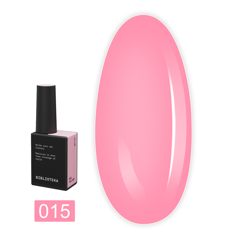 Гель-лак BIBLIOTEKA , 10 мл (15 Glam – Розовый)