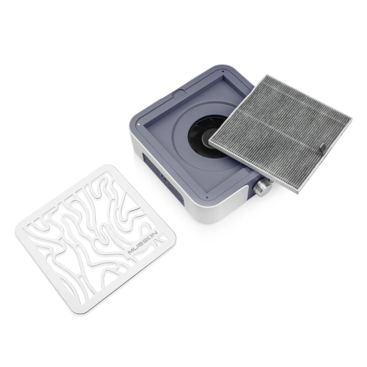 Вытяжка MUSSON X2 на 72 вт. для маникюра и педикюра (Graphite)