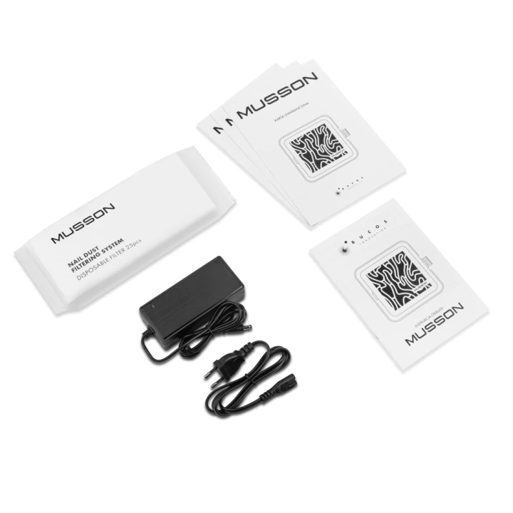 Вытяжка MUSSON X2 на 72 вт. для маникюра и педикюра (Graphite)