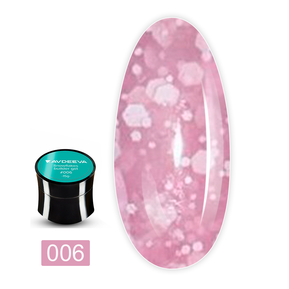 Гель моделирующий Снежинки (Snowflakes) 15 мл (006)