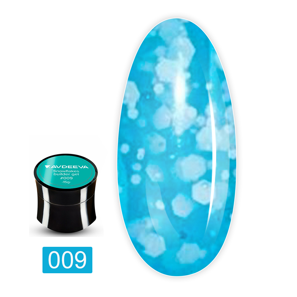 Гель моделюючий Сніжинки (Snowflakes) 15 мл (009)