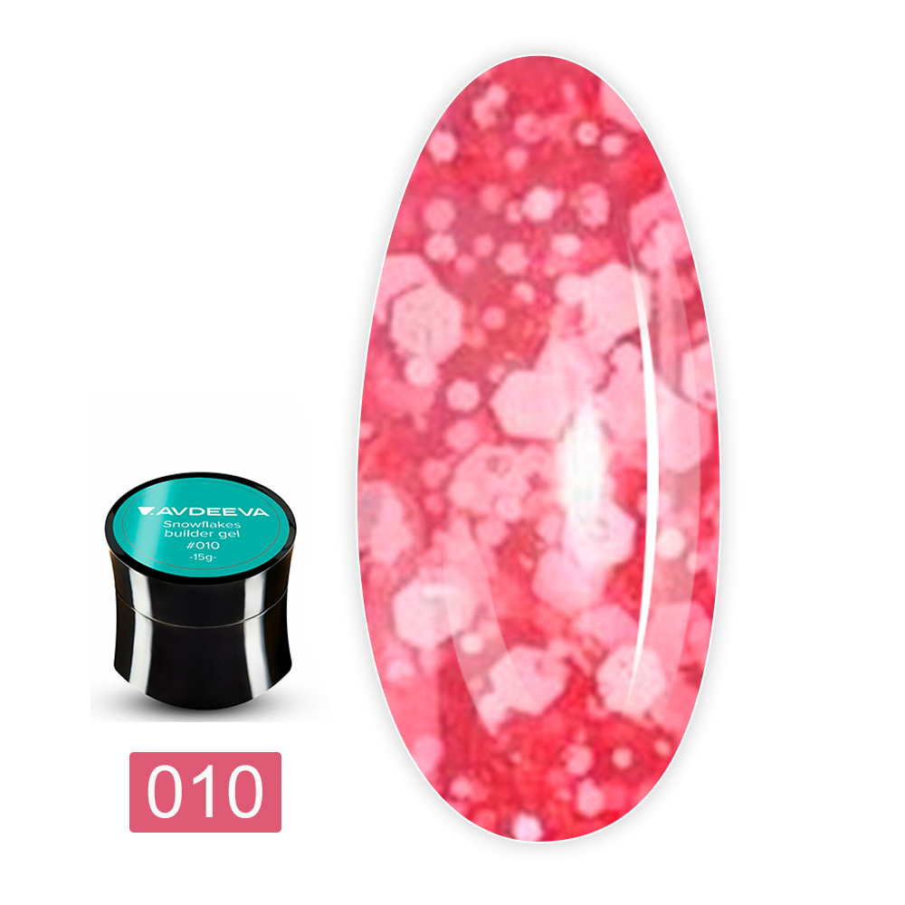 Гель моделирующий Снежинки (Snowflakes) 15 мл (010)