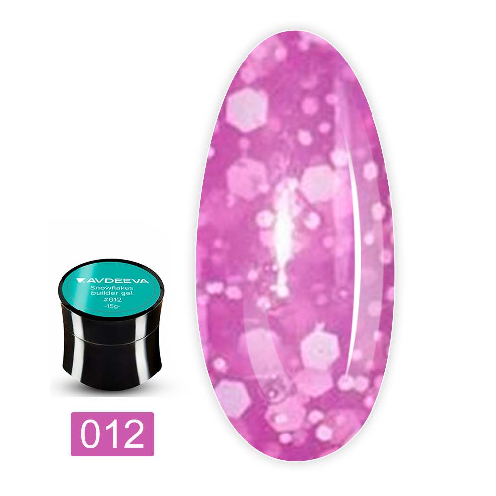 Гель моделирующий Снежинки (Snowflakes) 15 мл (012)