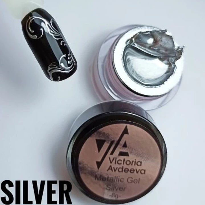 Гель краска Metallik Painting gel 8 мг (Silver)