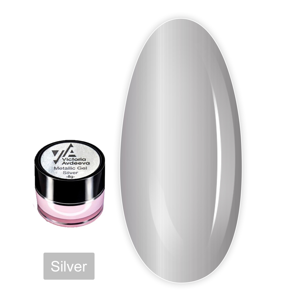Гель краска Metallik Painting gel 8 мг (Silver)