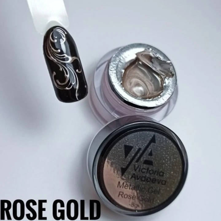 Гель краска Metallik Painting gel 8 мг (Rose Gold)