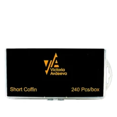 Типсы гелевые 240 шт (Короткая Балерина (Short Coffin))