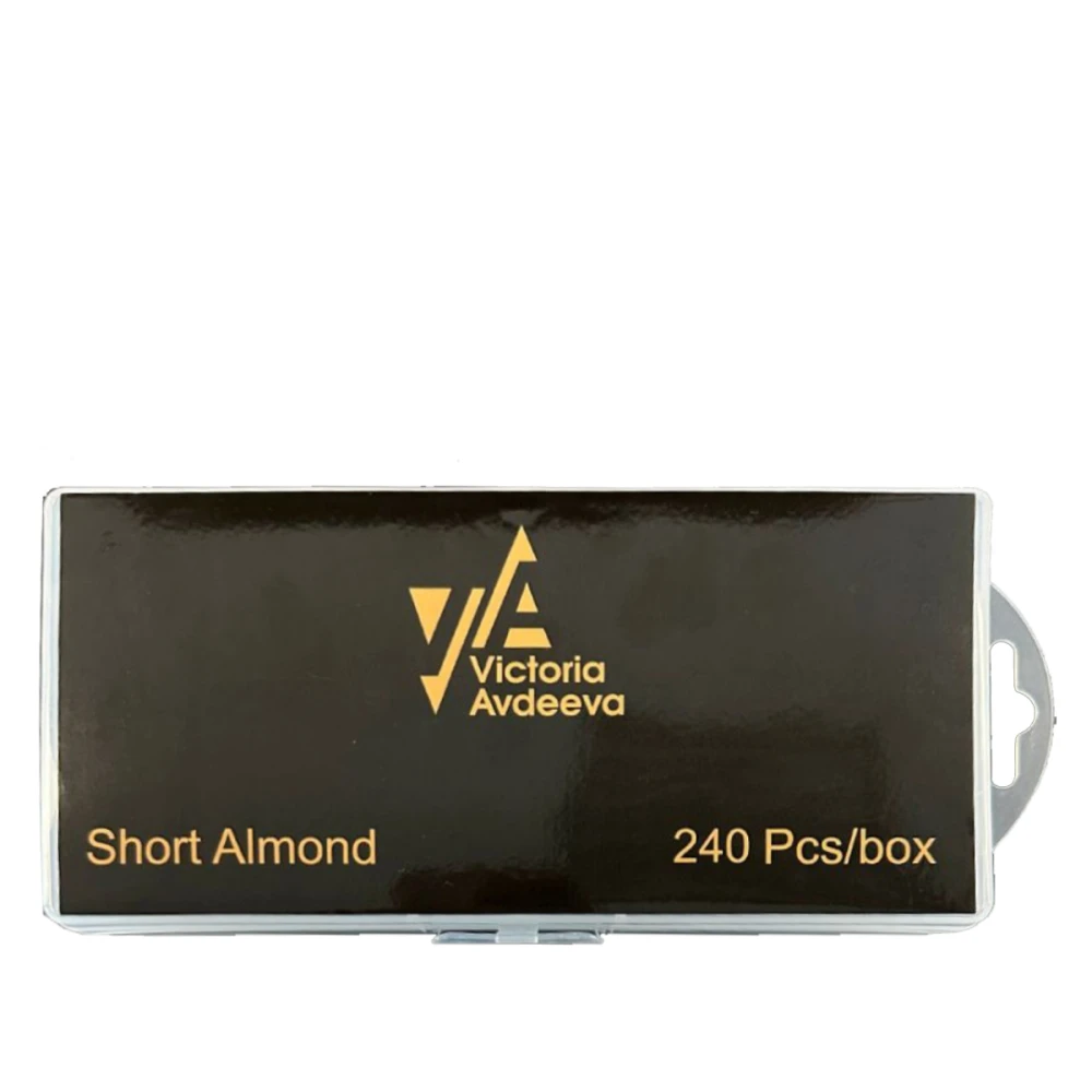 Типсы гелевые 240 шт (Миндаль (Short Almond))