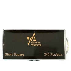 Типсы гелевые 240 шт (Квадрат (Short Square))