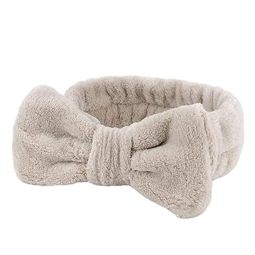 Пов'язка на голову плюш гладка (Бежева)