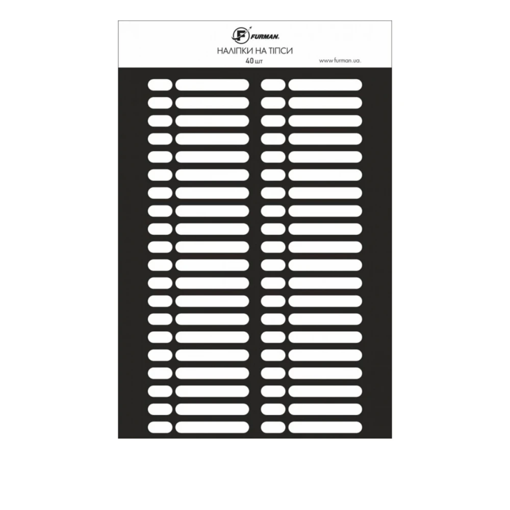 Наклейки на тіпси 40 шт 9*45 мм Чорні