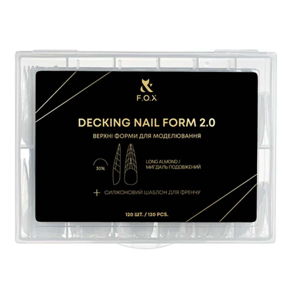 Формы верхние FOX Decking Nail from 2.0 120 шт ( Удлиненный Миндаль )