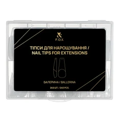 Типы для наращивания ногтей FOX (Nail Tips for extensions Балерина 240 шт NTE-B)