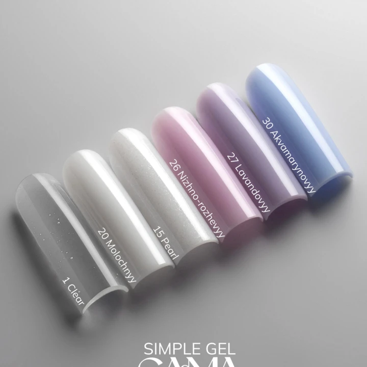 Гель Simple gel  для нігтів GA&MA 50 мл ( 020 Молочний 50 мл 7703320)