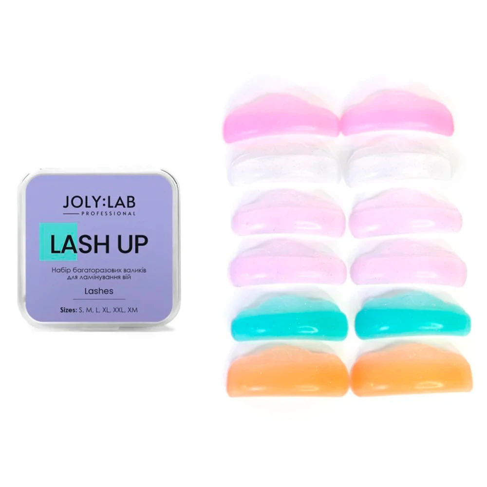 Набор многоразовых валиков для ламинирования Lash Up, 6 пар