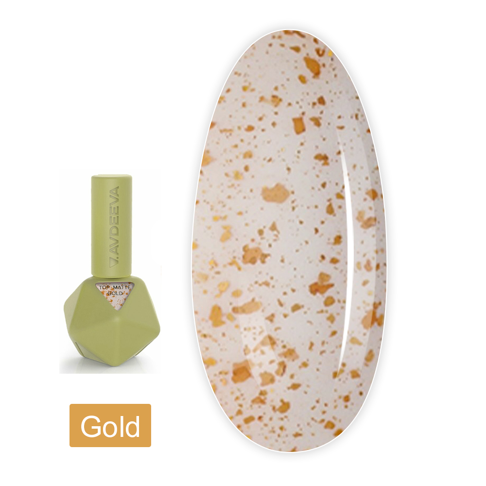Топ для гель-лака Matte Top 12 мл ( Gold)