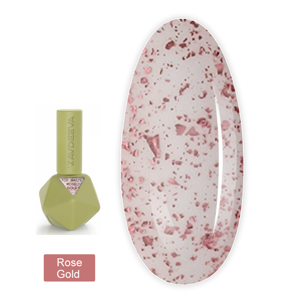 Топ для гель-лака Matte Top 12 мл ( Rose Gold)