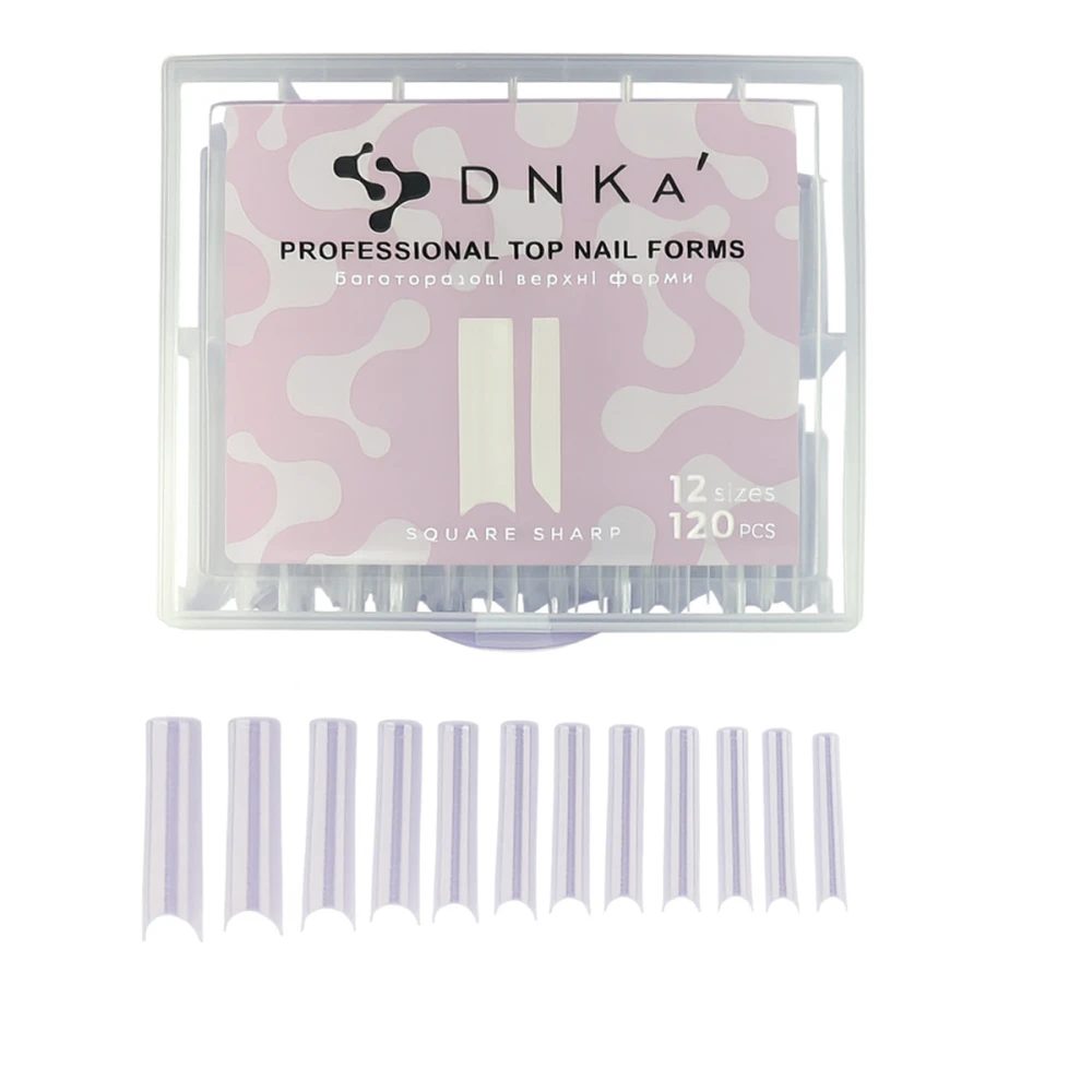Форма верхня для нарощування нігтів DNKa ( Square sharp 120 шт FDNKASH)