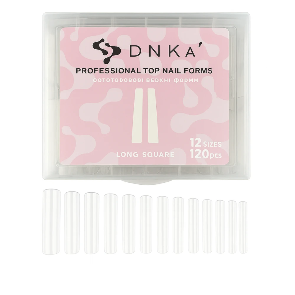Форма верхня для нарощування нігтів DNKa ( Long square 120 шт FDNKALS)